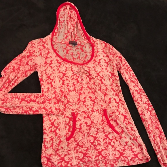Large Cowgirl up long sleeve top with hood. - Picture 2 of 3